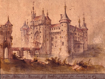 Château de Marcoussis – gravure de Sarrasin en 1779 - source http://www.montjoye.net/